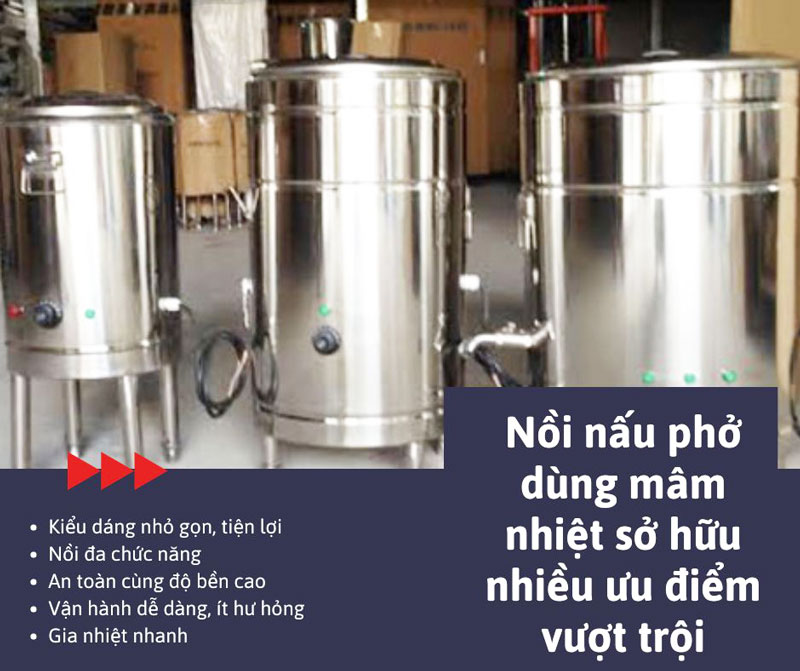 Ưu nhược điểm của nồi nấu phở dùng mâm nhiệt