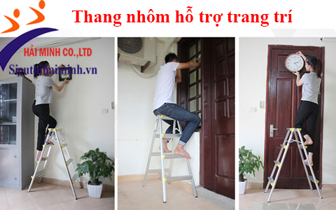 Thang nhôm hỗ trợ trang trí