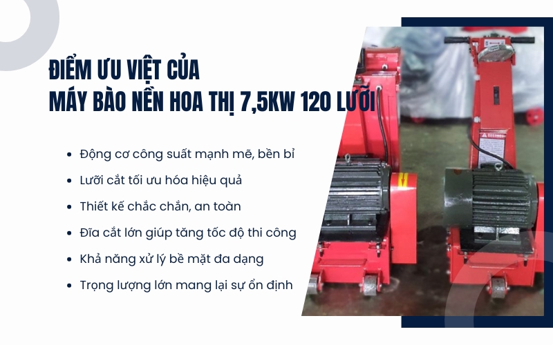 Điểm ưu việt của máy bào nền hoa thị 7,5kW 120 lưỡi