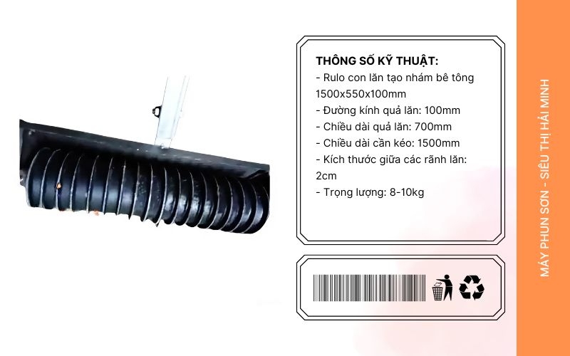 Rulo lăn nhám HM 750mm