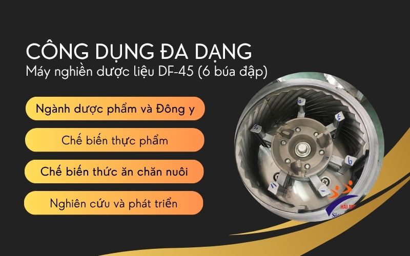 Công dụng đa dạng của Máy nghiền dược liệu DF-45 (6 búa đập)