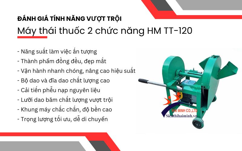 Đánh giá tính năng vượt trội của Máy thái thuốc 2 chức năng HM TT-120