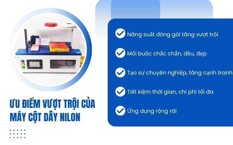 Ưu điểm vượt trội của máy cột dây nilon