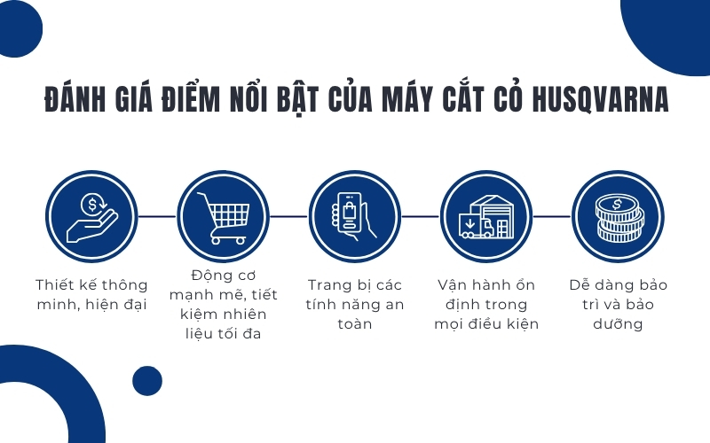 Đánh giá điểm nổi bật của máy cắt cỏ Husqvarna