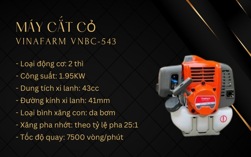 Máy cắt cỏ Vinafarm VNBC-543