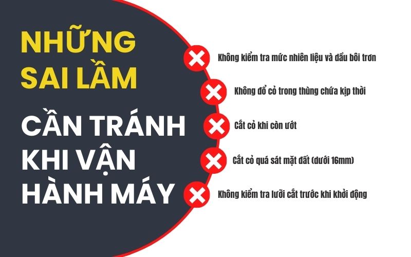 Những sai lầm cần tránh khi vận hành máy