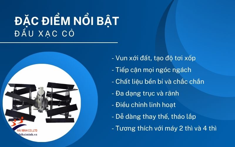 Đặc điểm nổi bật của đầu xạc cỏ