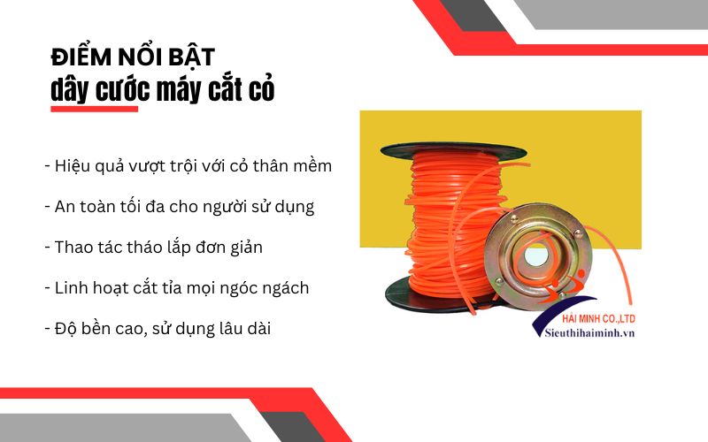 Điểm nổi bật của dây cước máy cắt cỏ