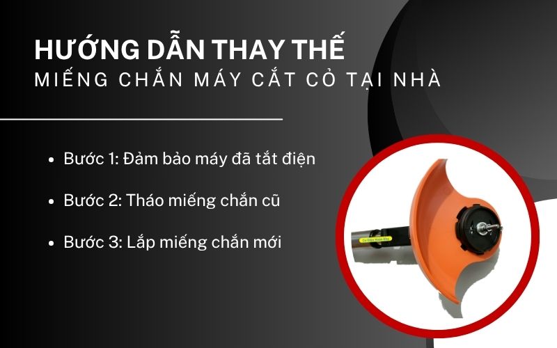 Hướng dẫn thay thế miếng chắn máy cắt cỏ tại nhà