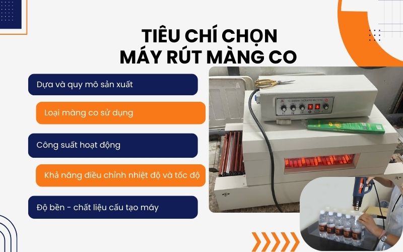 Các tiêu chí chọn máy rút màng co bạn nên biết 