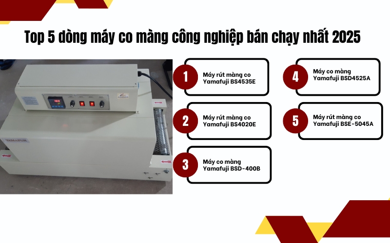 Top 5 dòng máy co màng công nghiệp bán chạy nhất 2025