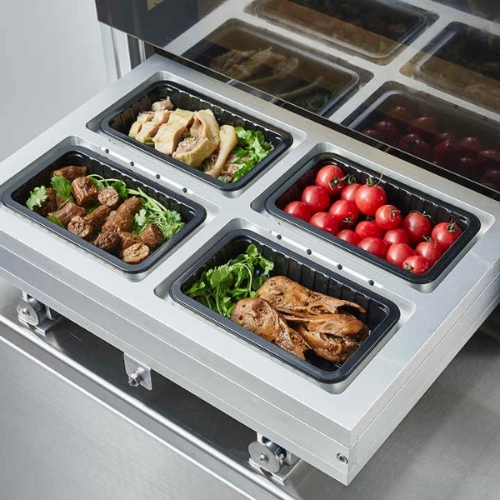 Máy dán miệng khay hút chân không Yamafuji DQ320L-E