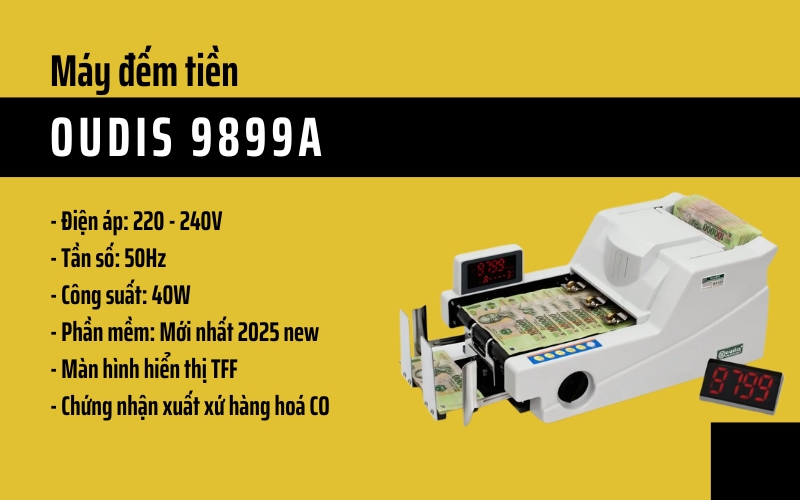 Tổng quan thông tin về Máy đếm tiền OUDIS 9899A
