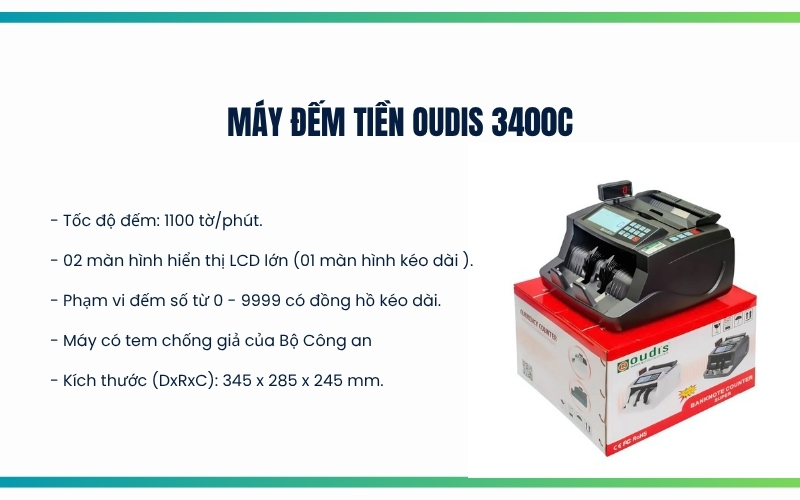 Máy đếm tiền Oudis 3400C