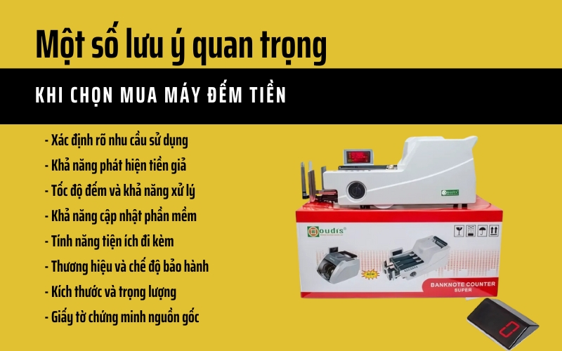 Một số lưu ý khi lựa chọn máy đếm tiền phù hợp