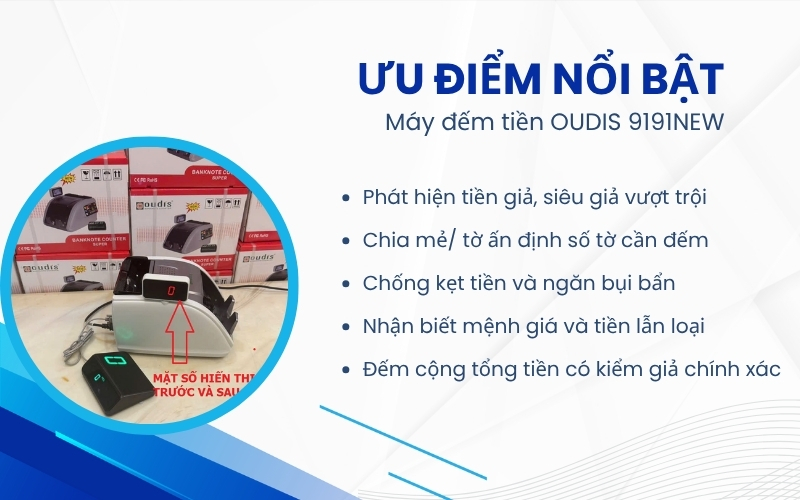 Máy đếm tiền OUDIS 9191NEW