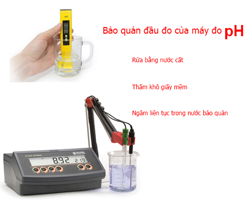 Bảo quản điện cực cho thiết bị đo pH đúng cách