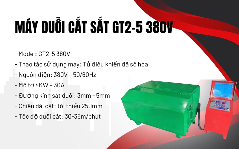 Máy duỗi cắt sắt GT2-5 380V