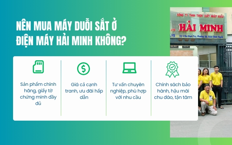 Nên mua máy duỗi sắt ở Điện máy Hải Minh không?