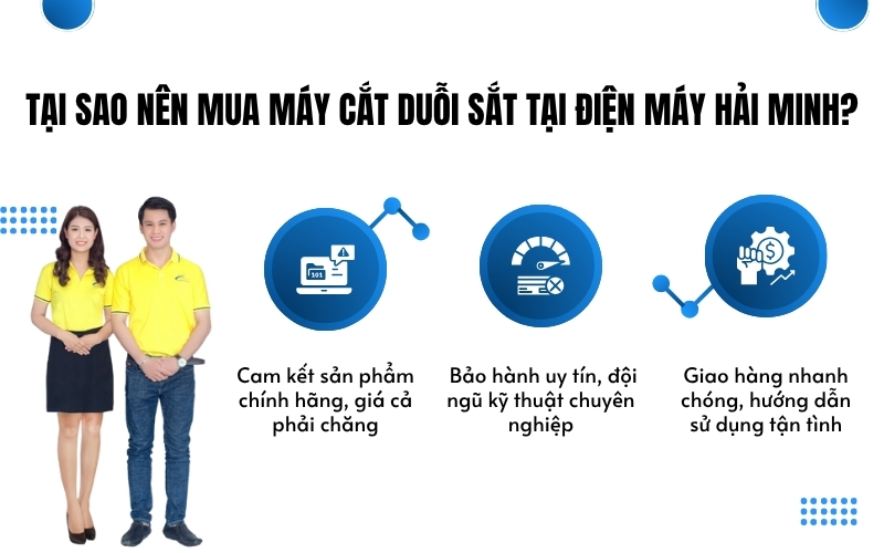 Tại sao nên mua máy cắt duỗi sắt tại Điện máy Hải Minh?