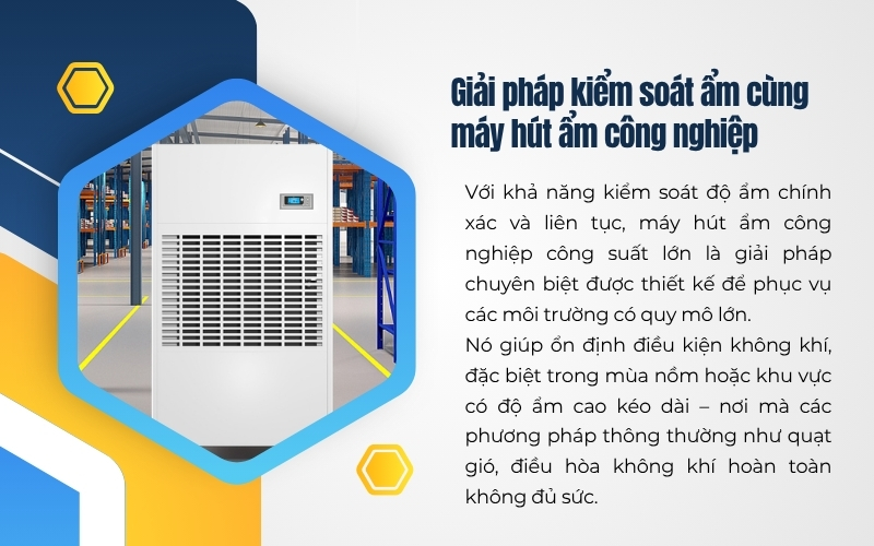 Giải pháp kiểm soát ẩm cùng máy hút ẩm công nghiệp