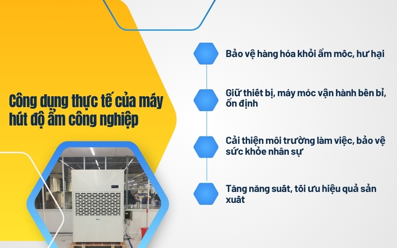 Công dụng thực tế của máy hút độ ẩm công nghiệp