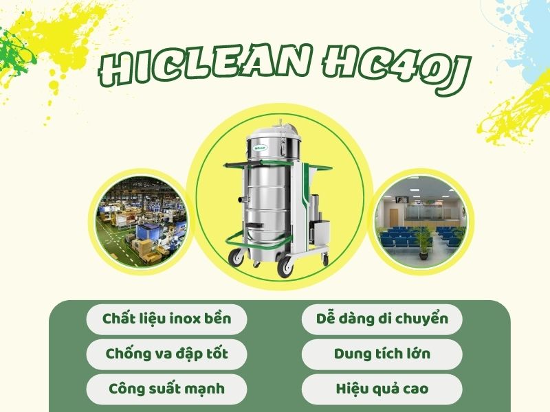 Máy hút bụi công nghiệp HiClean HC40J