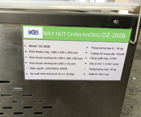 Máy hút chân không DZQ 260B