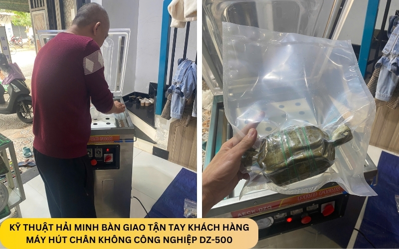 Kỹ thuật Hải Minh bàn giao máy hút chân không công nghiệp DZ-500