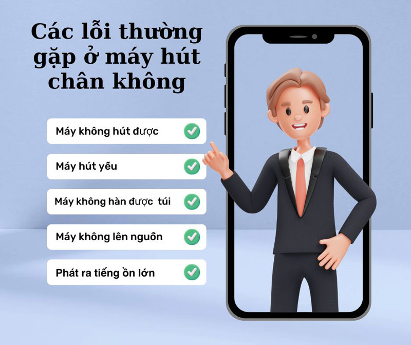 Các lỗi thường gặp ở máy hút chân không và cách xử lý đơn giản 