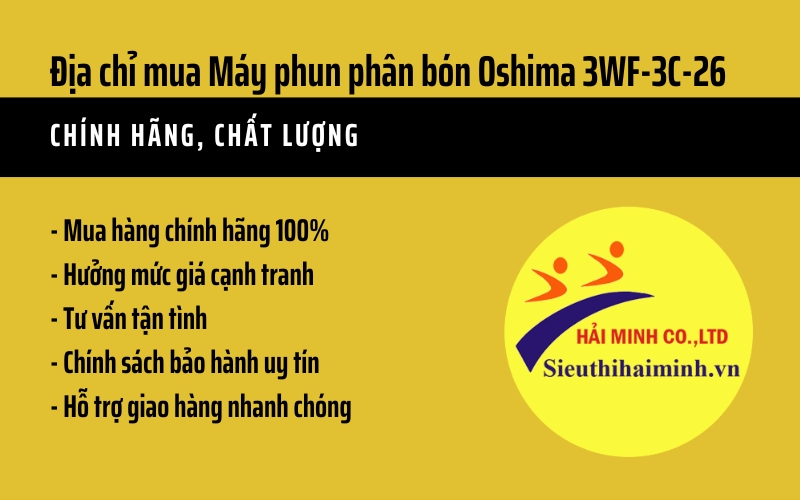 Địa chỉ mua Máy phun phân bón Oshima 3WF-3C-26 chính hãng, chất lượng