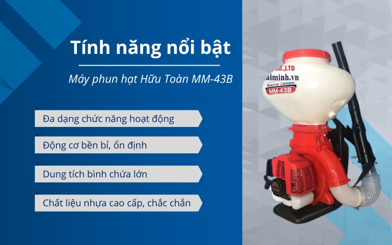 Điểm nổi bật của Máy phun hạt Hữu Toàn MM-43B