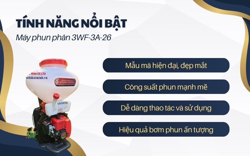 Điểm nổi bật của Máy phun phân 3WF-3A-26