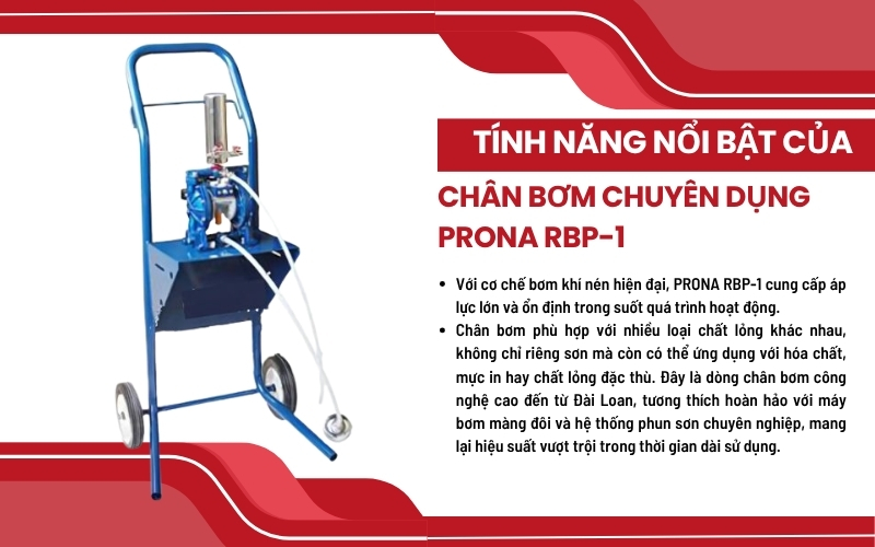 Tính năng nổi bật của chân bơm chuyên dụng PRONA RBP-1