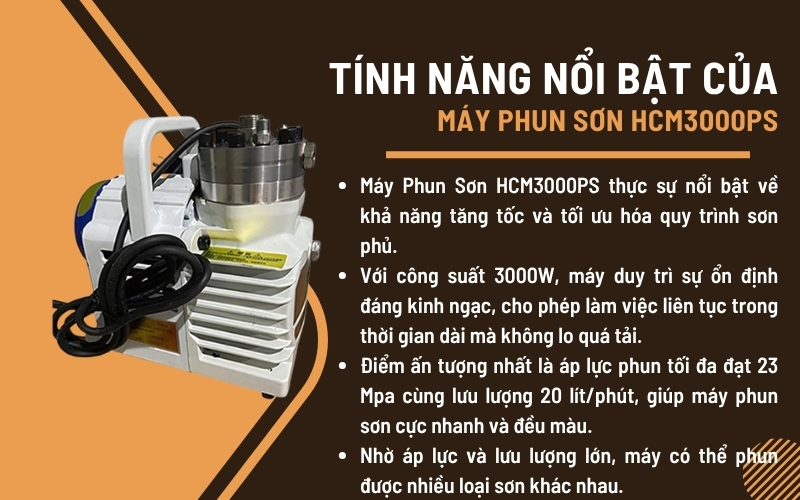 Tính năng nổi bật của Máy Phun Sơn HCM3000PS