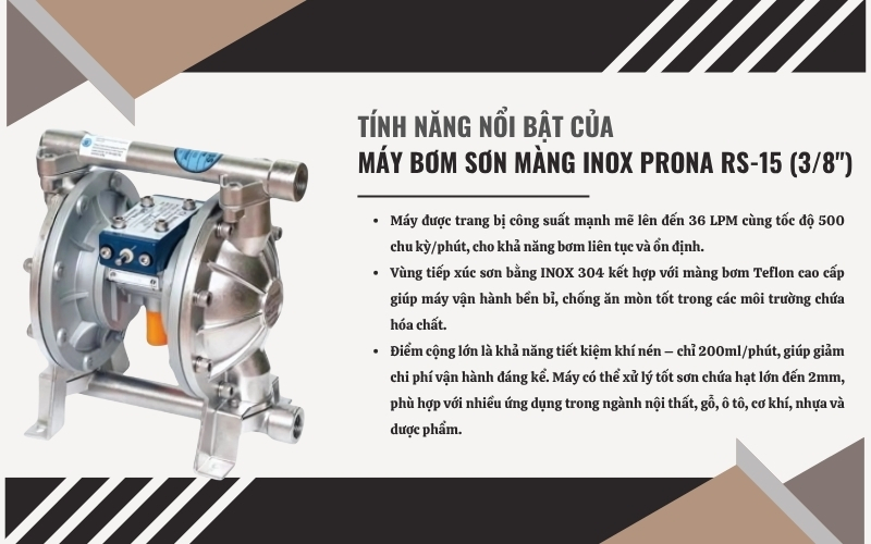 Tính năng nổi bật của Máy bơm sơn PRONA RS-15