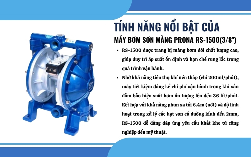 Tính năng nổi bật của Máy bơm sơn PRONA RS-1500