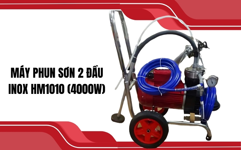 Máy phun sơn 2 đầu inox HM1010 (4000W)
