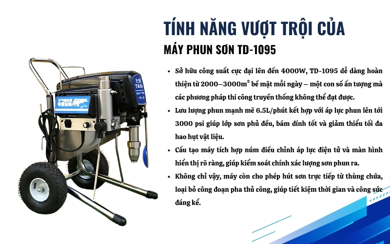 Tính năng nổi bật của máy phun sơn TD-1095