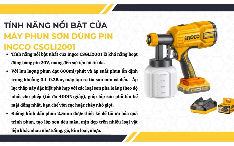 Tính năng hoạt động linh hoạt và hiệu quả phun 