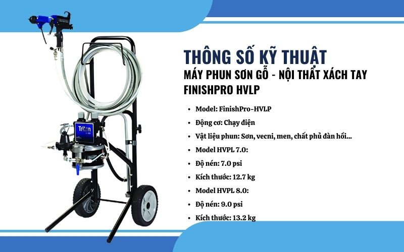 Thông số kỹ thuật của Máy bơm phun GRACO TRITON