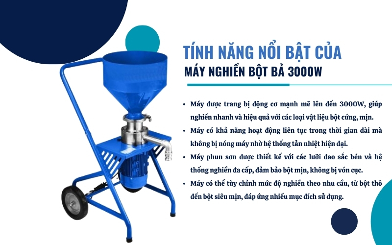Tính năng vượt trội của máy nghiền bột sơn 3000W