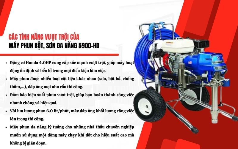 Tính năng nổi bật của máy phun bột, sơn đa năng 5900-HD