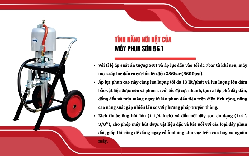 Tính năng phun vượt trội mang lại hiệu quả cao