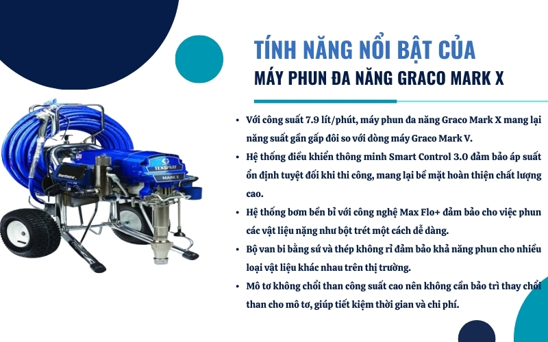 Tính năng nổi bật của Máy phun đa năng Graco Mark X