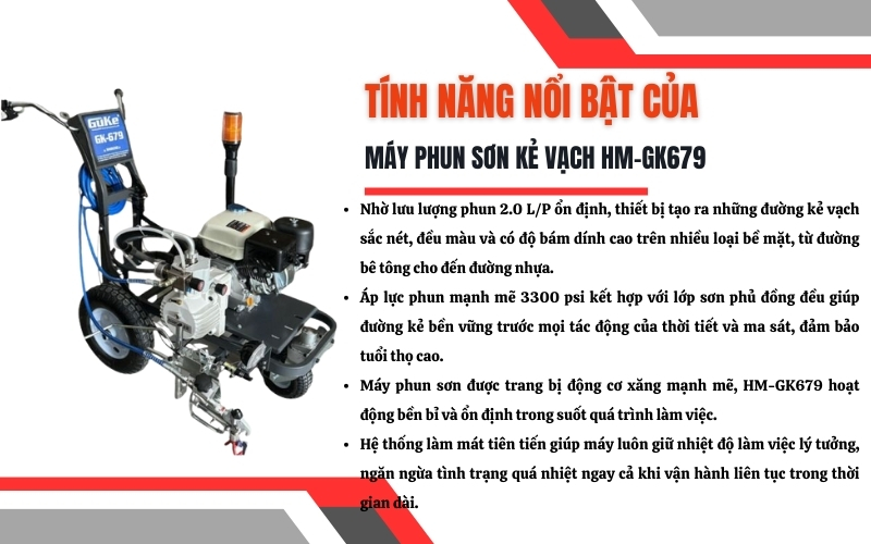 Tính năng nổi bật của máy kẻ vạch HM-GK679