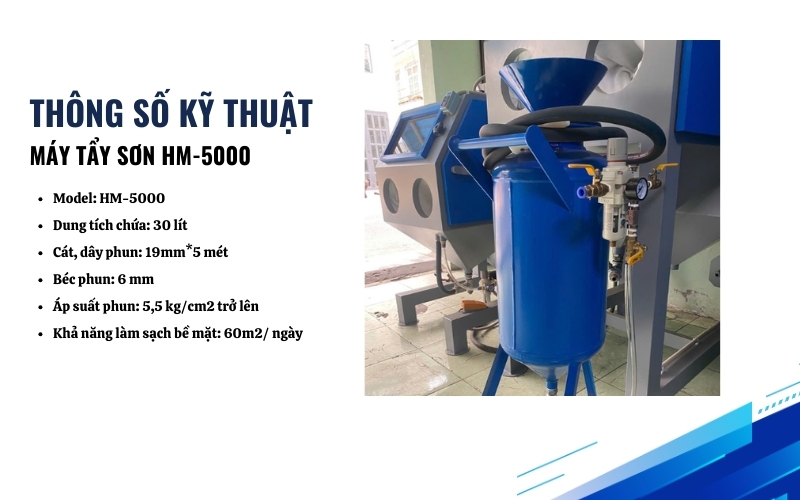 Thông số kỹ thuật của Máy tẩy sơn HM-5000