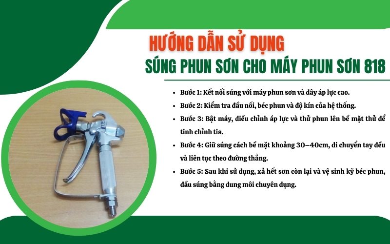 Hướng dẫn sử dụng súng phun sơn 818 cơ bản