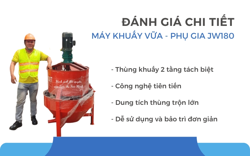Đánh giá chi tiết về Máy khuấy vữa - phụ gia JW180