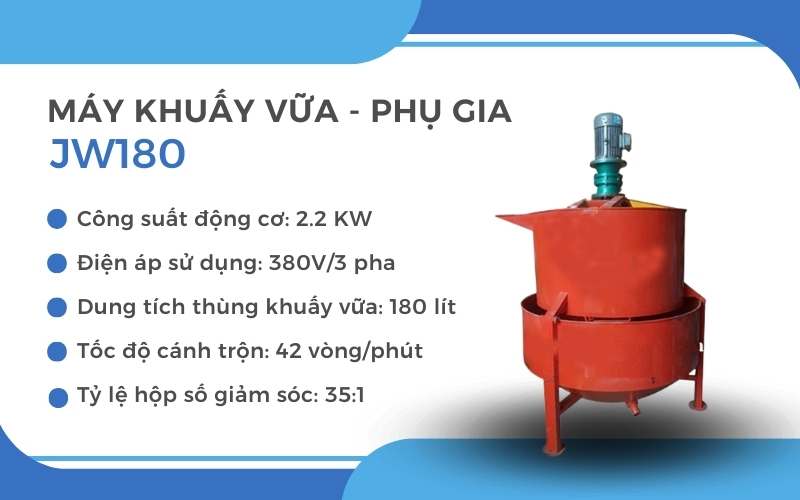 Máy khuấy vữa - phụ gia JW180